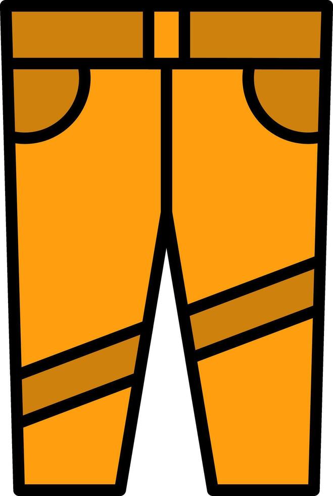 pantalones línea lleno icono vector