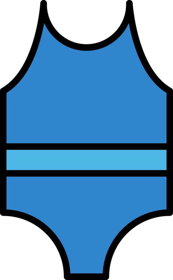 Swimsuit Line Filled Icon vector