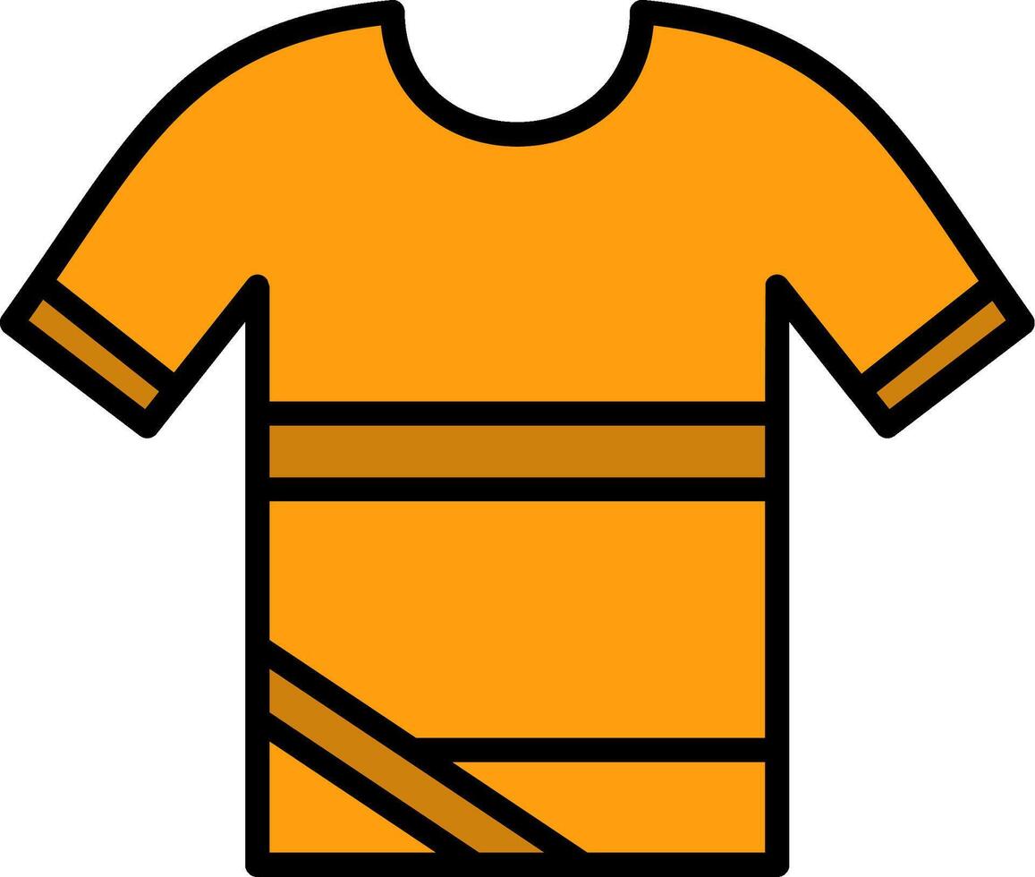 camisa línea lleno icono vector