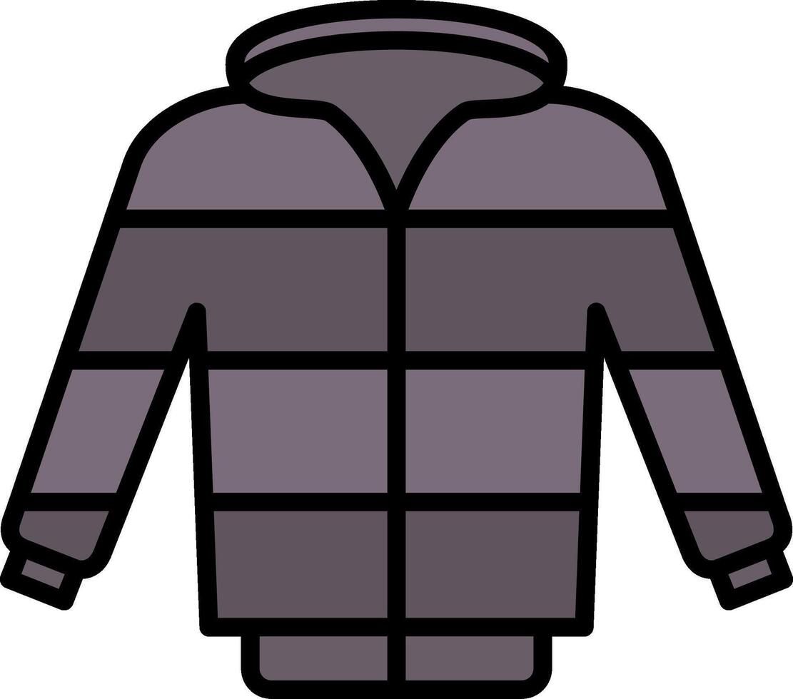 Jacket Line Filled Icon vector