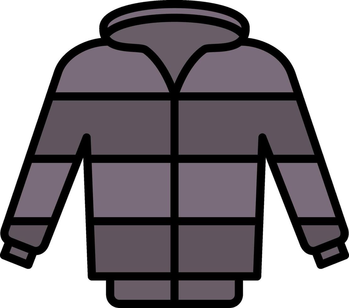 chaqueta línea lleno icono vector