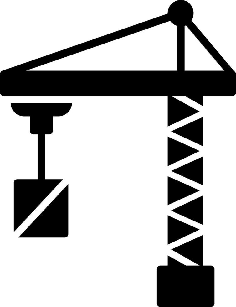 Port Crane Glyph Icon vector