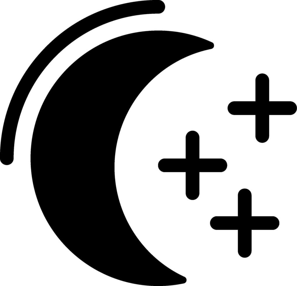 Moon Glyph Icon vector