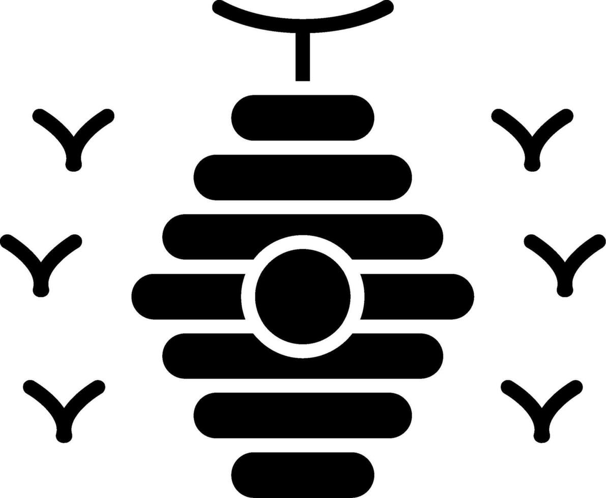 Bee Hive Glyph Icon vector