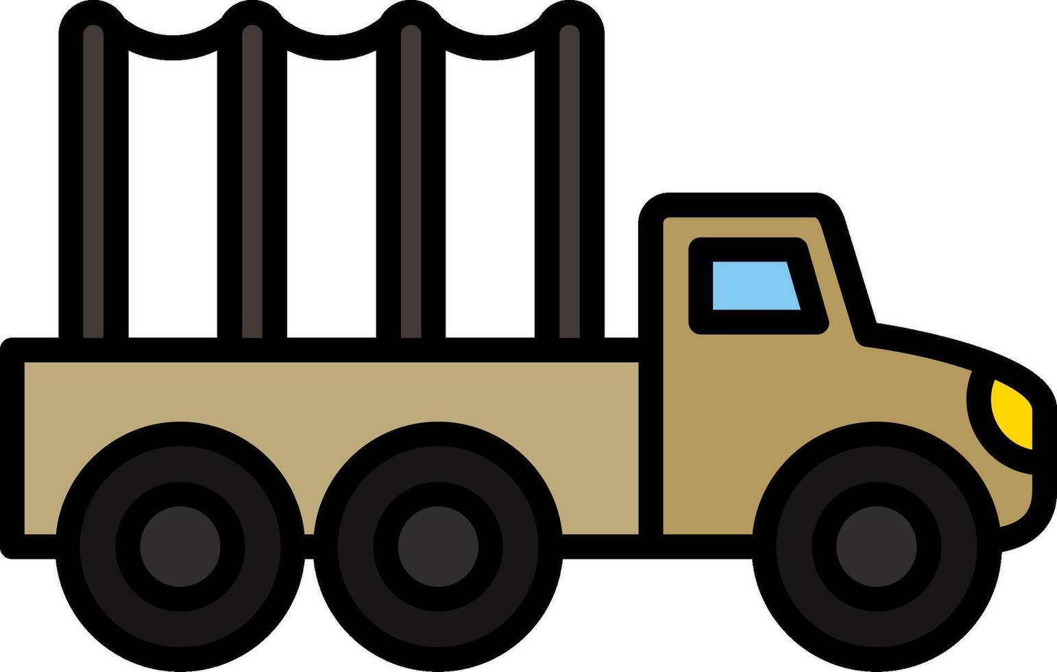 Truck Line Filled Icon vector