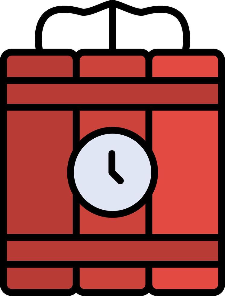 Dynamite Line Filled Icon vector