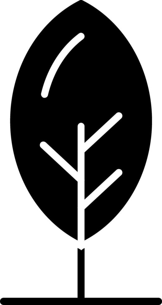 Leaf Glyph Icon vector
