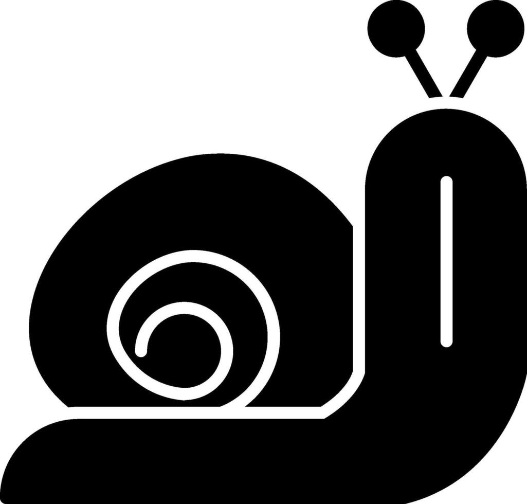 Snail Glyph Icon vector