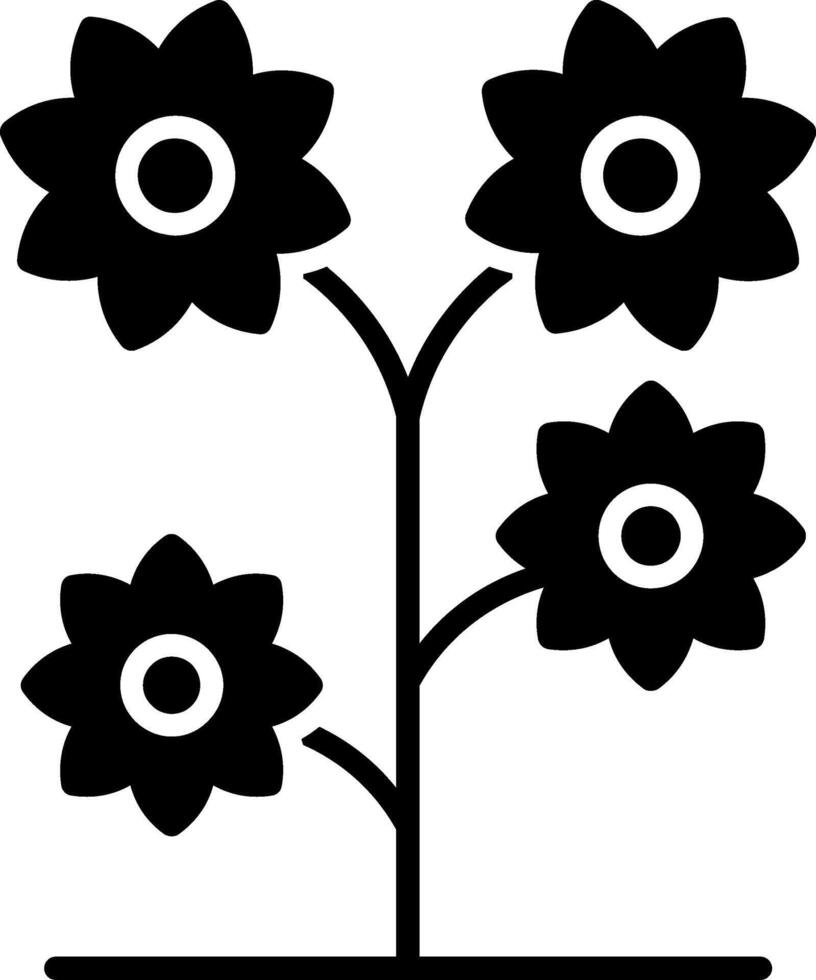 Flower Glyph Icon vector