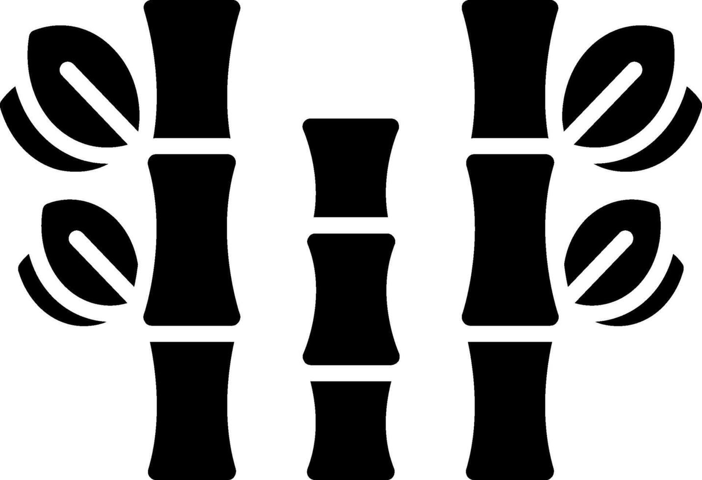 Bamboo Glyph Icon vector