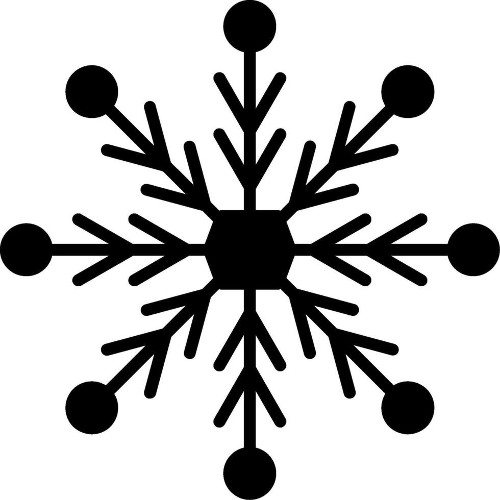 Snowflake Glyph Icon vector