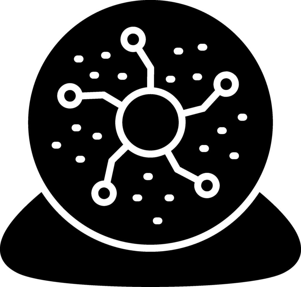 Plasma Ball Glyph Icon vector