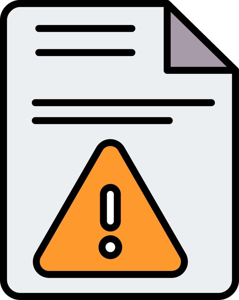 Documents Line Filled Icon vector