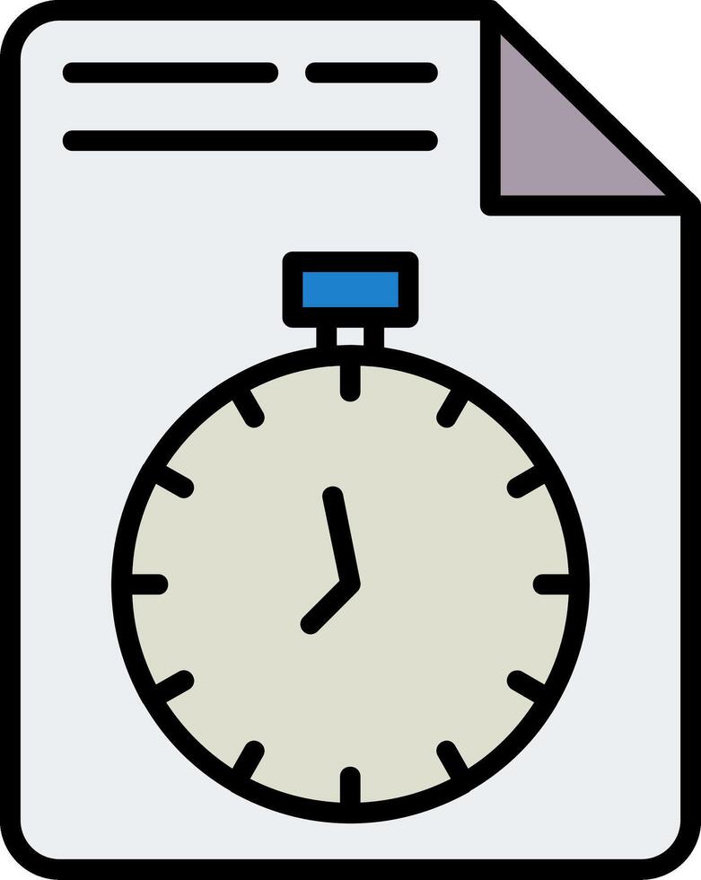 Document Line Filled Icon vector