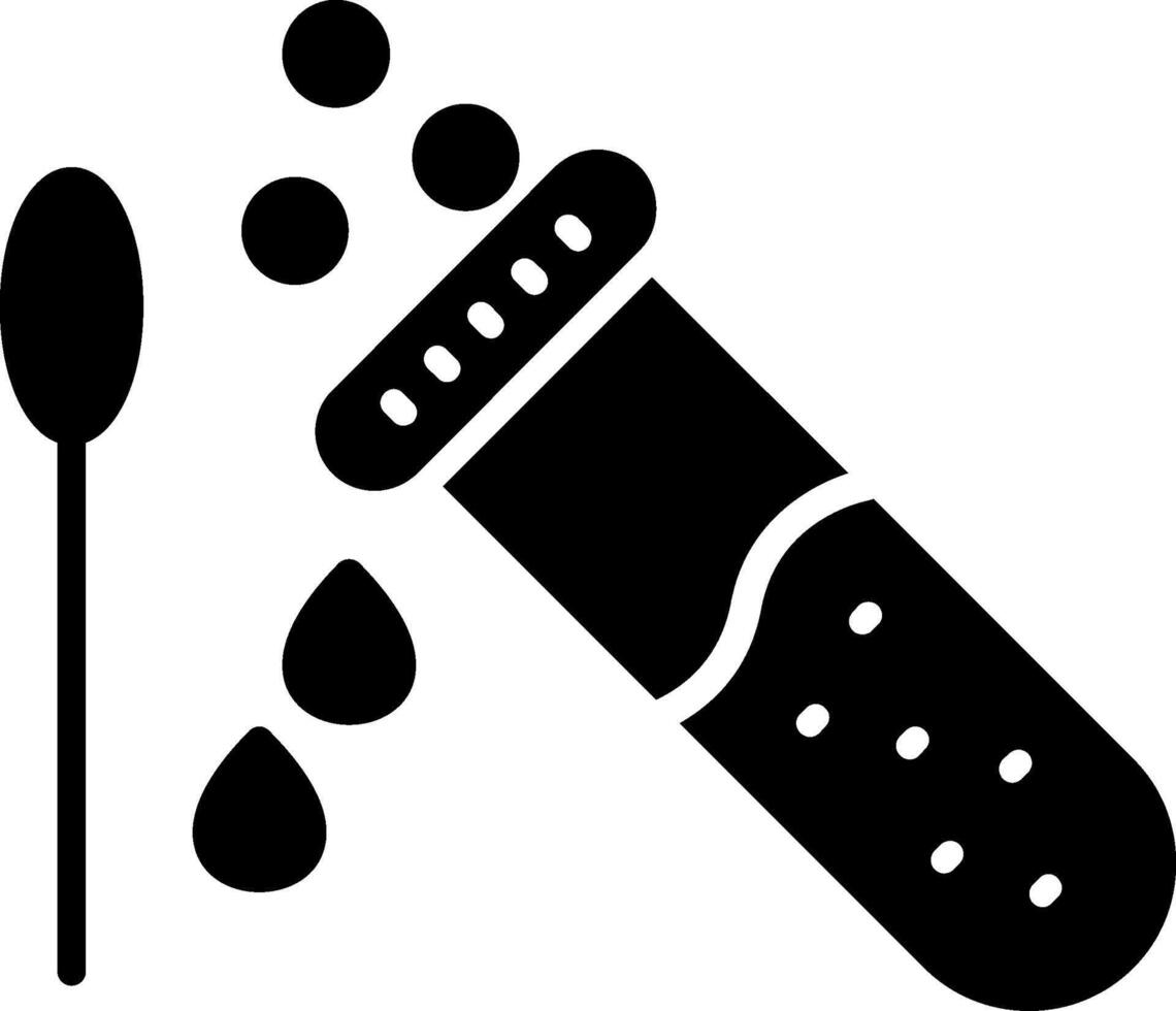 Test Tube Glyph Icon vector