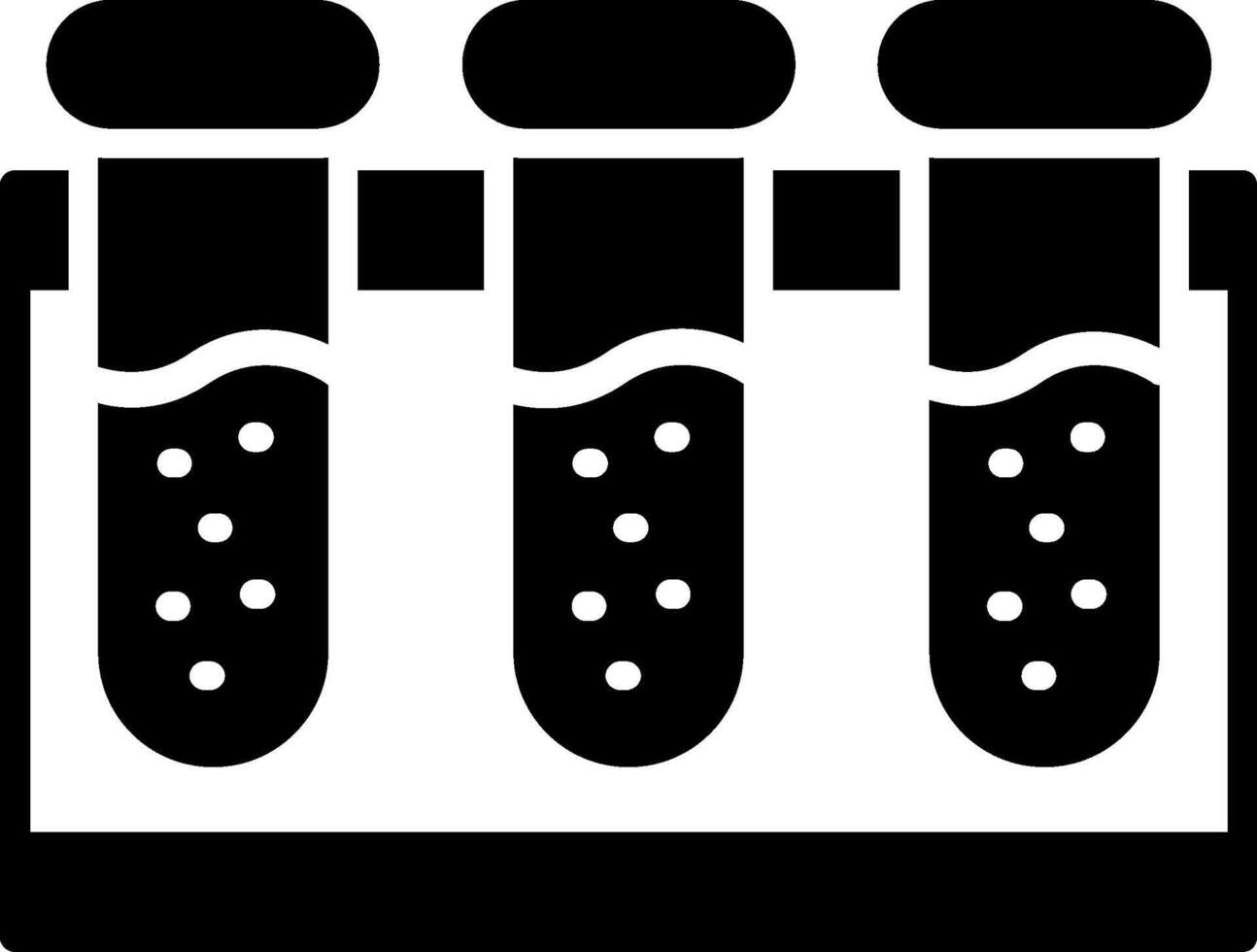Test Tubes Glyph Icon vector