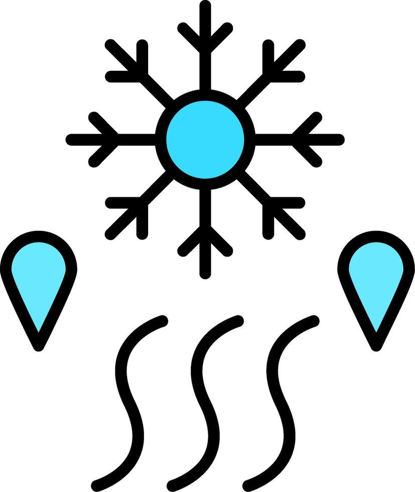 Defrosting Line Filled Icon vector