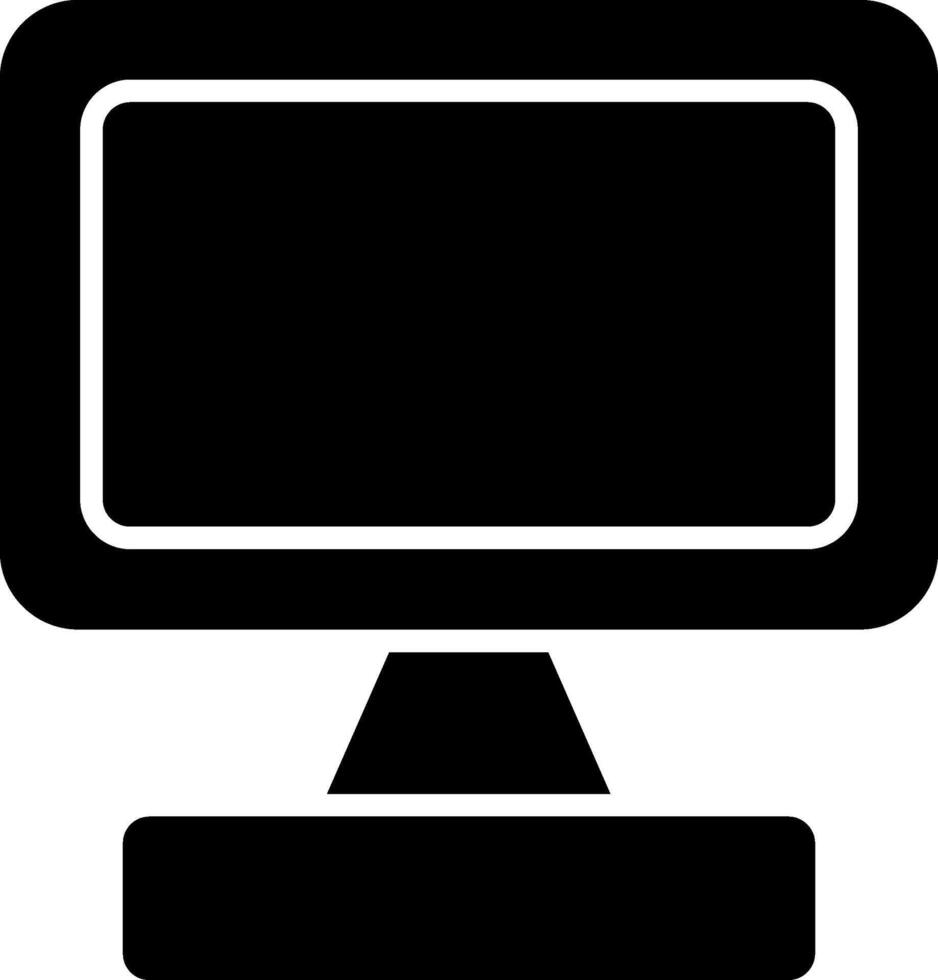 Monitor Screen Glyph Icon vector