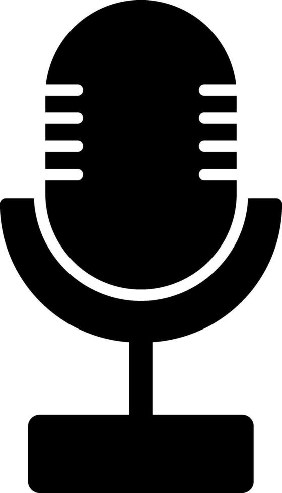 Microphone Glyph Icon vector