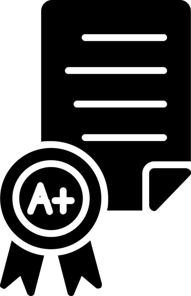 Diploma Glyph Icon vector