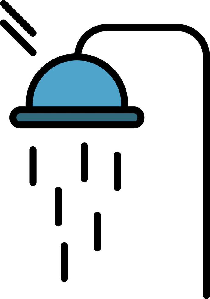 Power Shower Line Filled Icon vector