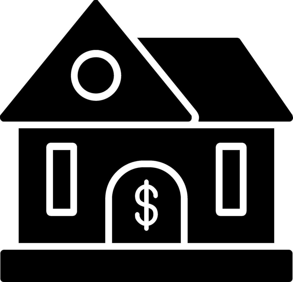 Buying Home Glyph Icon vector
