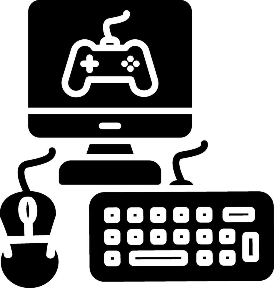 Pc Glyph Icon vector