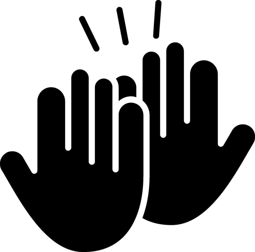 High Five Glyph Icon vector