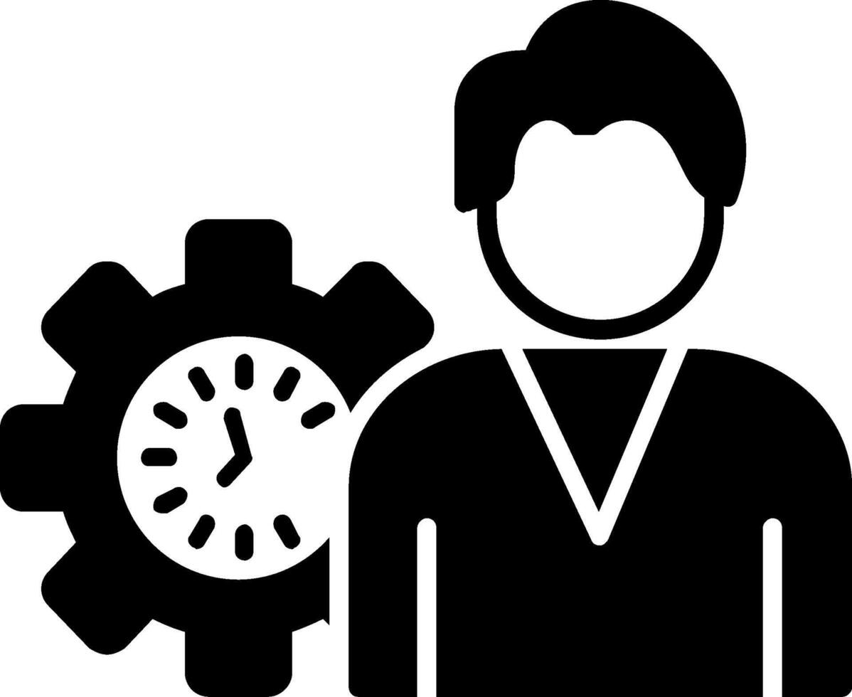 Working Hours Glyph Icon vector