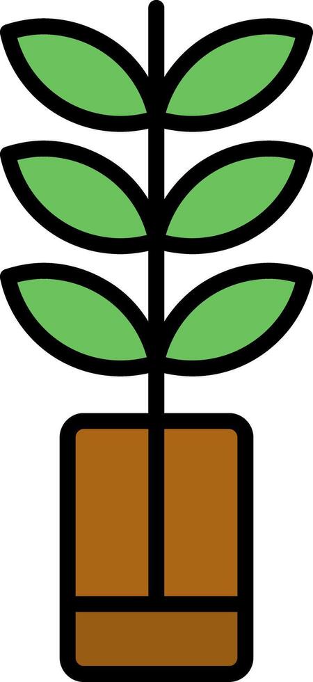 Plant Line Filled Icon vector