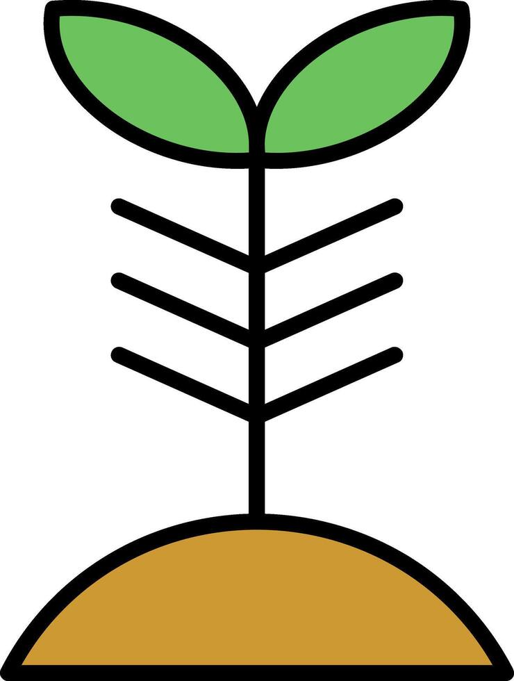 Plant Line Filled Icon vector