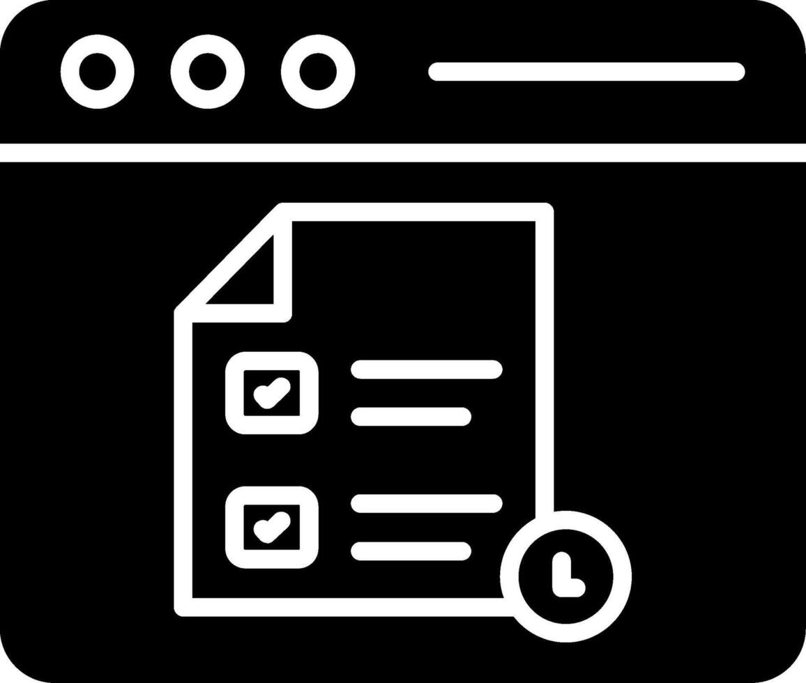Exam Glyph Icon vector