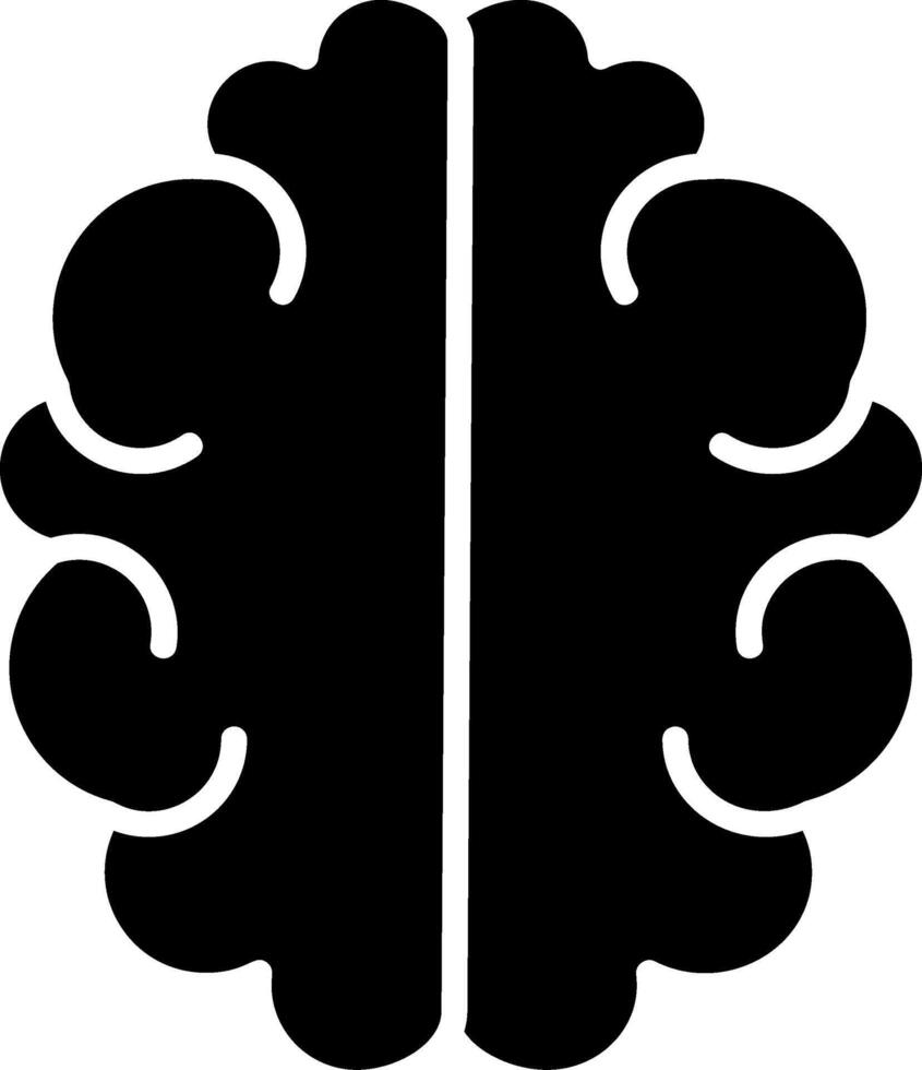 Brain Glyph Icon vector