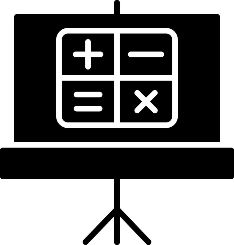 Maths Glyph Icon vector