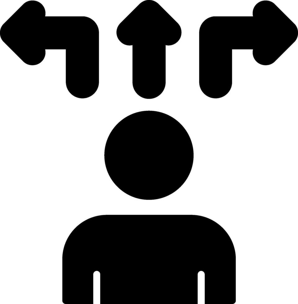 Decision Making Glyph Icon vector