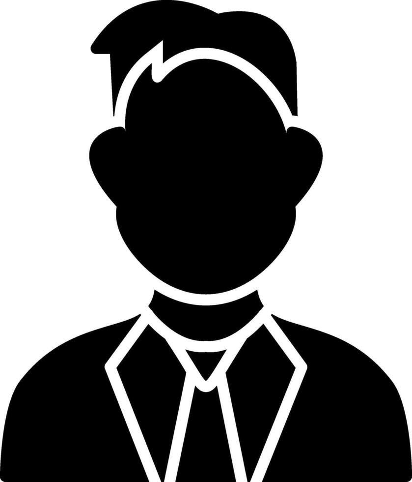 Man Glyph Icon vector