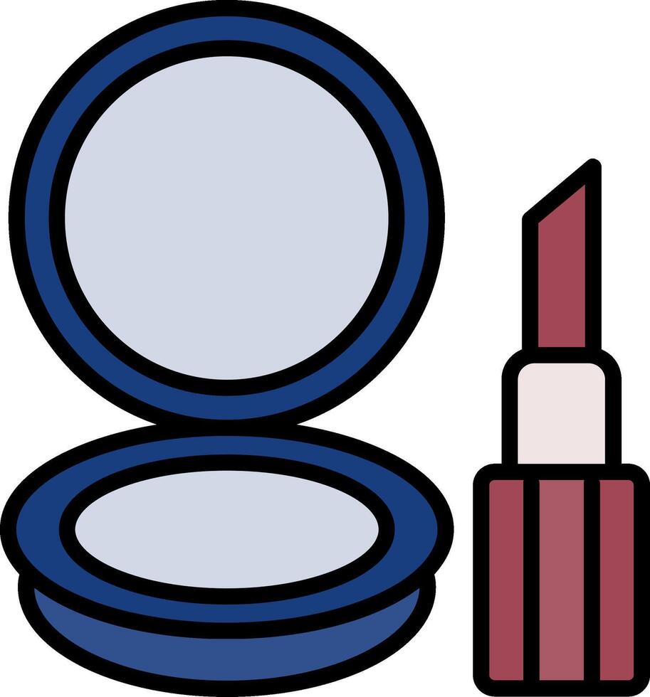 Beauty Line Filled Icon vector