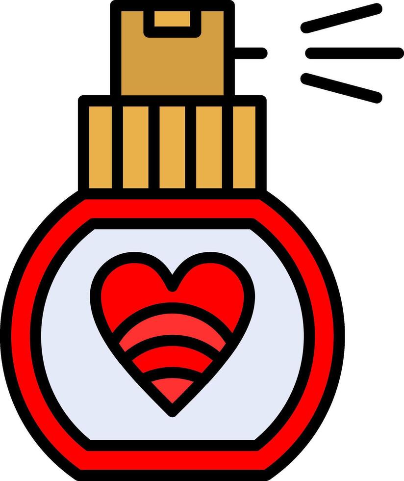Perfume Line Filled Icon vector