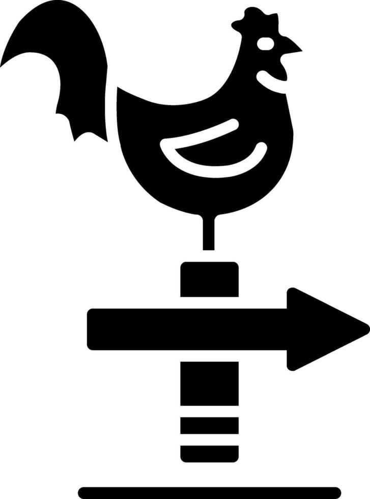 Chicken Glyph Icon vector