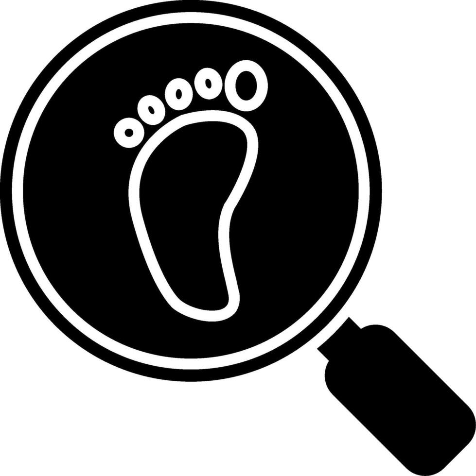 Footprint Glyph Icon vector