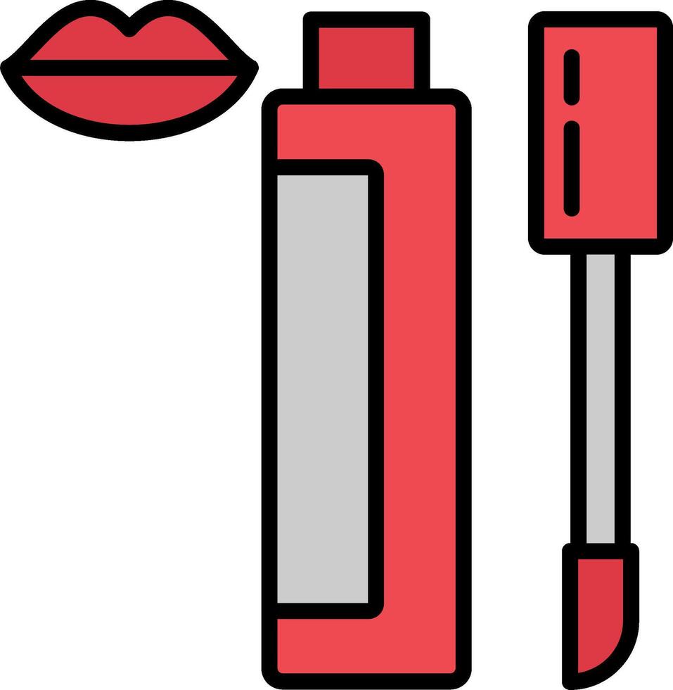 Lip Gloss Line Filled Icon vector