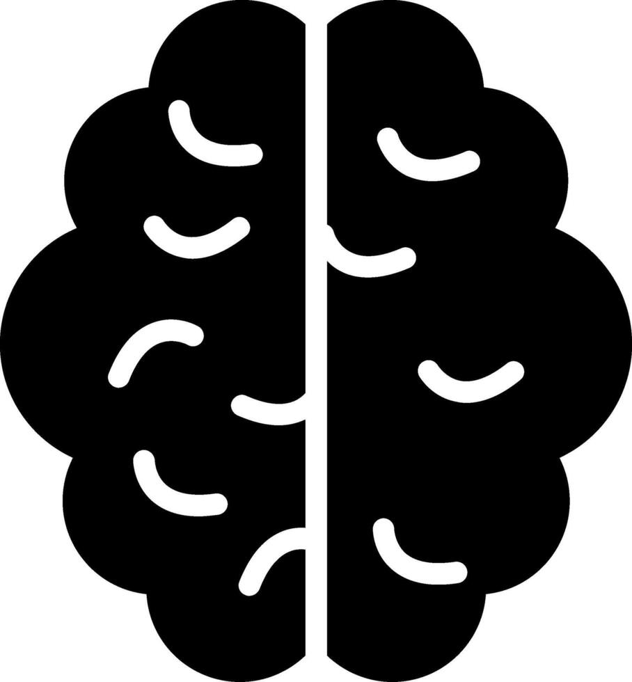 icono de glifo de cerebro vector