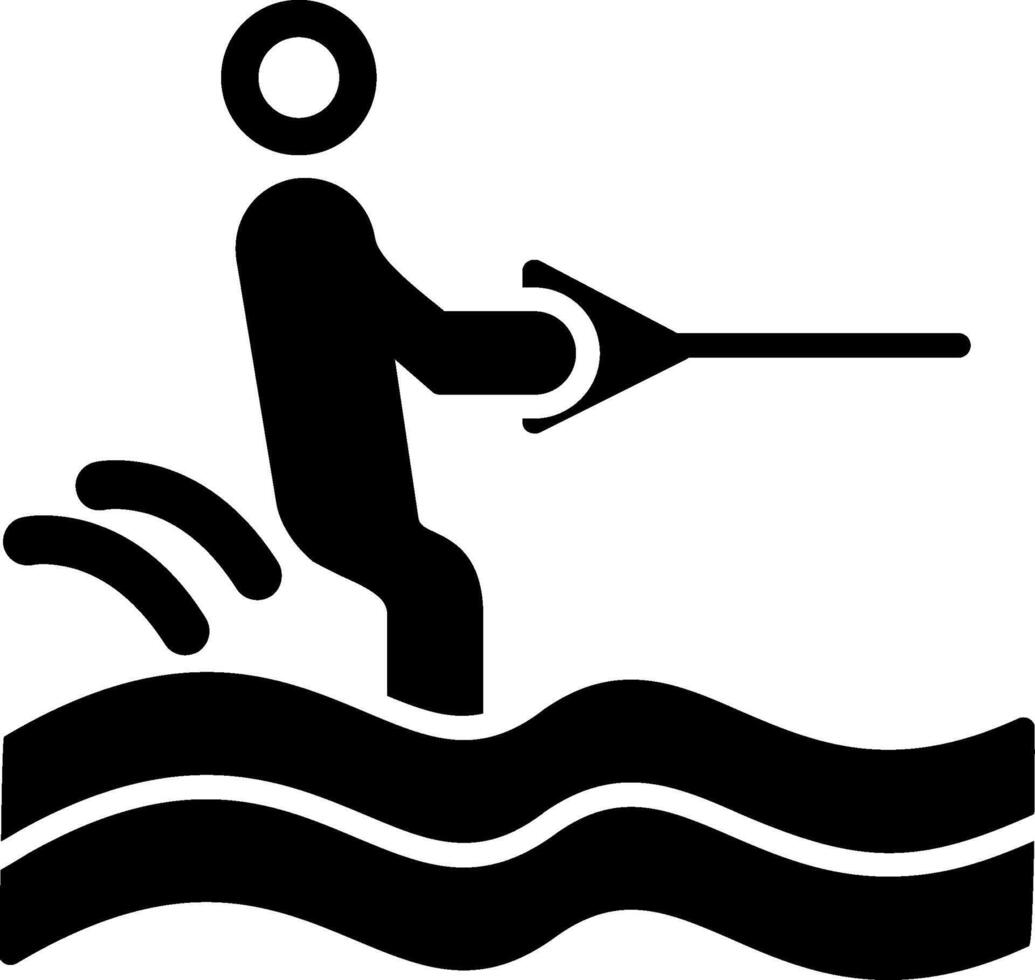 Surfing Glyph Icon vector