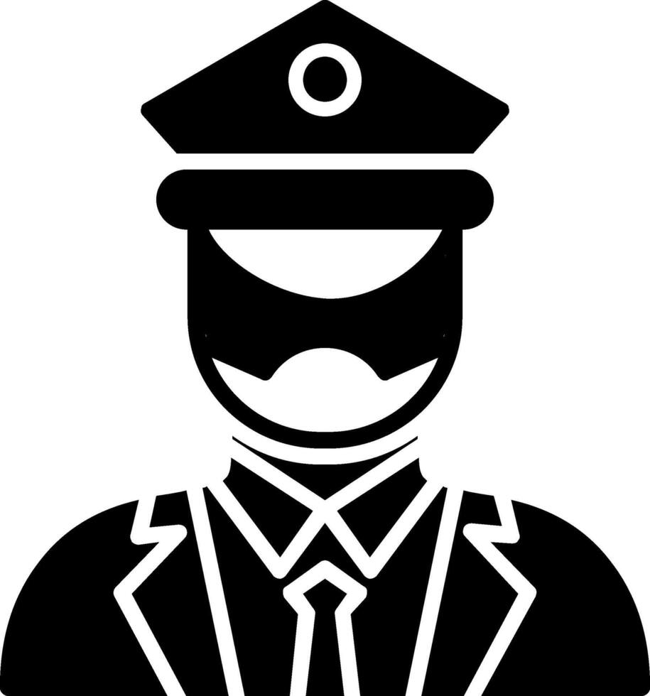 Captain Of Ship Glyph Icon vector