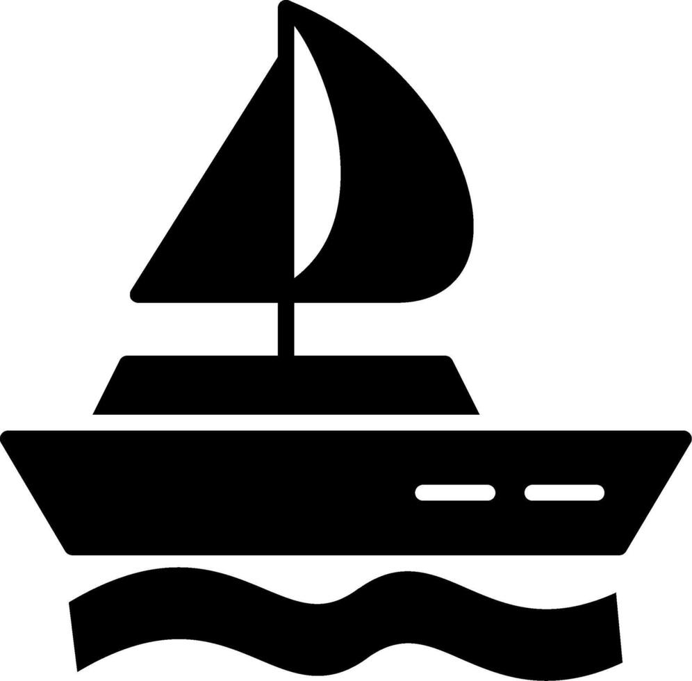 Boat Glyph Icon vector