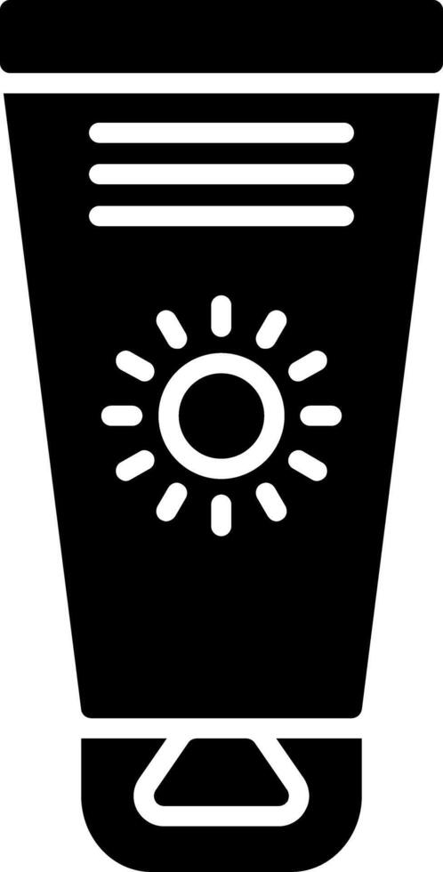 Sun Cream Glyph Icon vector