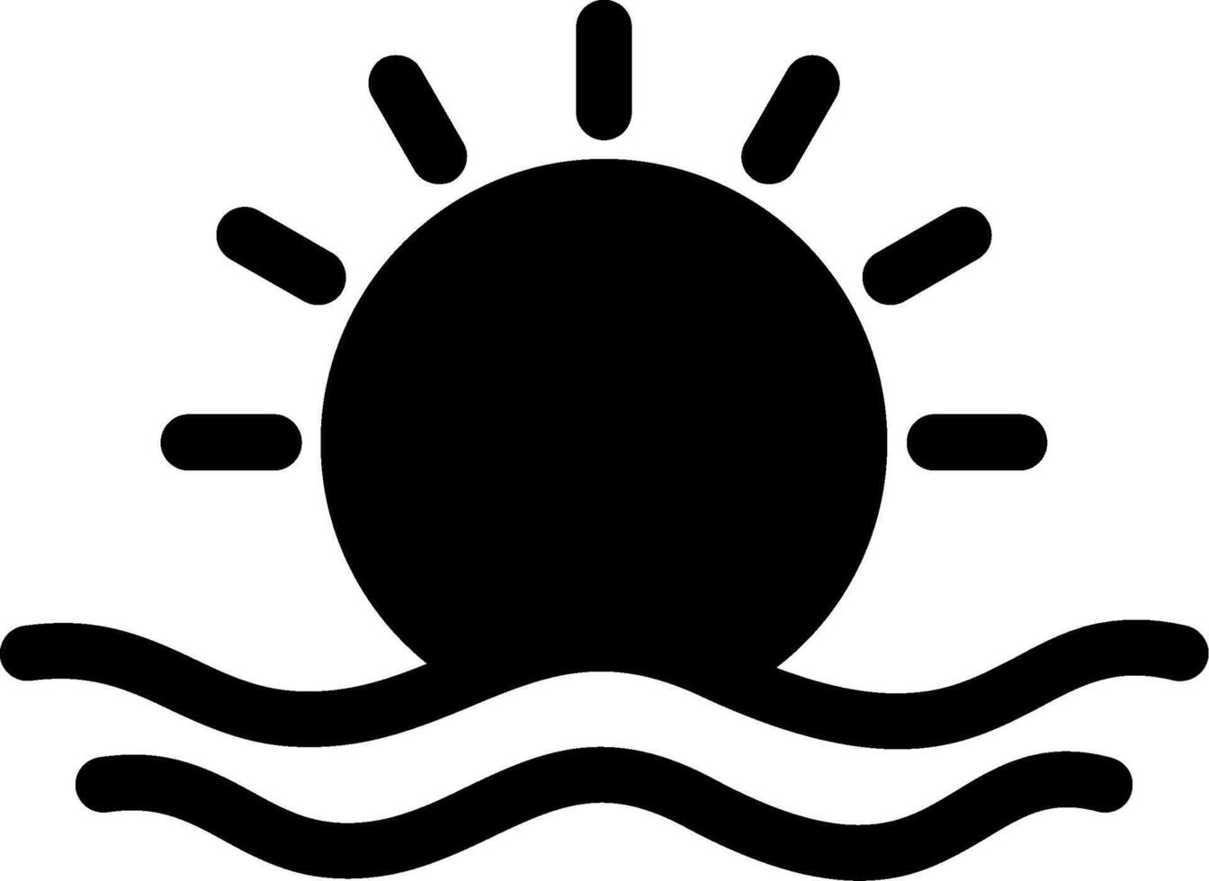 icono de glifo de amanecer vector