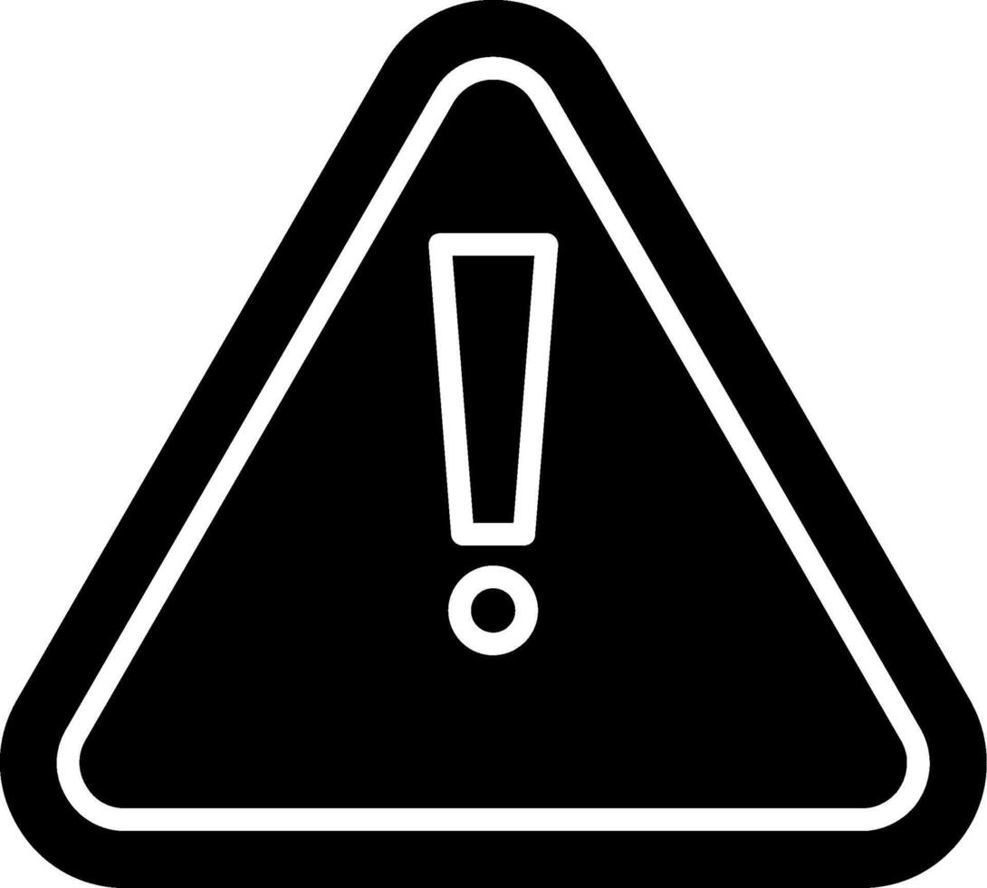 Warning Sign Glyph Icon vector