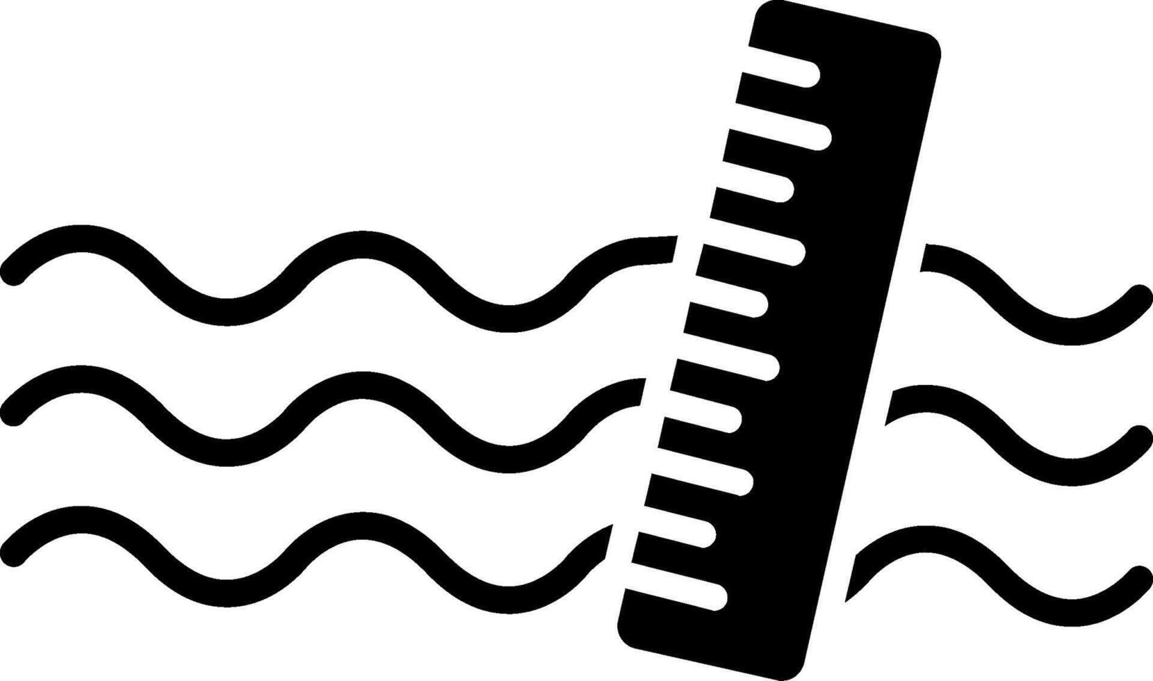Ruler Glyph Icon vector