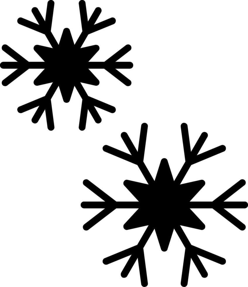 Snowflakes Glyph Icon vector